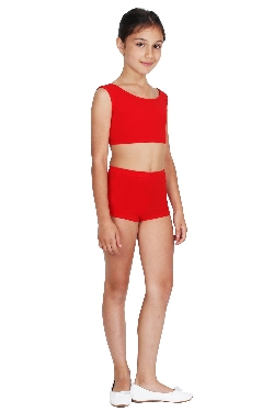 SHORT DANZA LYCRA ROSSO BAMBINA